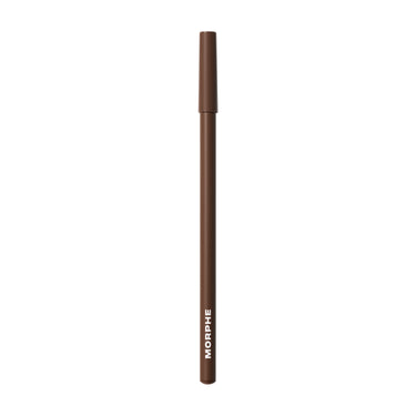 {Nightcap} Morphe Signature Lip Pencil in a deep brown shade, cap on, with MORPHE printed on the barrel.