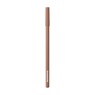 {Spiffy} Morphe Signature Lip Pencil in a warm nude-brown shade, capped, with MORPHE printed on the barrel.
