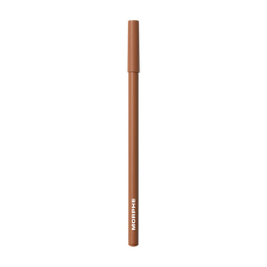 {Sweet Tea} Morphe Signature Lip Pencil in a warm caramel-nude shade, cap on, with MORPHE printed on the barrel.