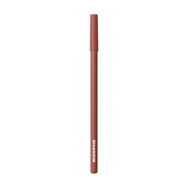 {Whipped} Morphe Signature Lip Pencil in a muted mauve-nude shade, cap on, with MORPHE printed on the barrel.