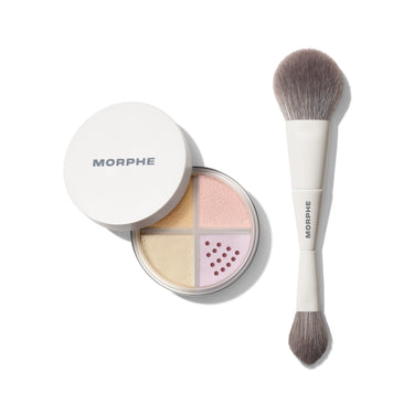 {Bright Balance} | Bake & Set Loose Powder Quad & Brush Duo