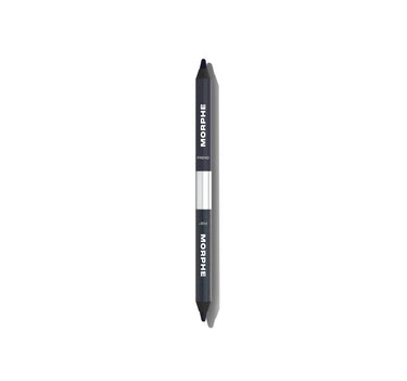 {Friend Or Foe (Navy/Shimmer Deep Blue)} Morphe Bi Liner Dual Ended Gel Liners in navy and shimmer deep blue, labeled MORPHE, FRIEND, and FOE, with dual pointed tips.