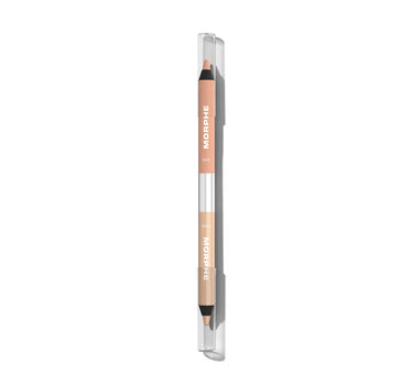 {Give Or Take (Beige/Shimmer Cream)} Morphe Bi Liner Dual Ended Gel Liner in clear packaging with nude barrel labeled MORPHE GIVE and MORPHE TAKE, black tips on both ends.