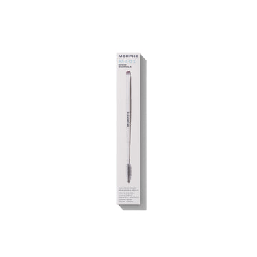 M401 Dual-Ended Angled Brow Brush & Spoolie in cream MORPHE box labeled 