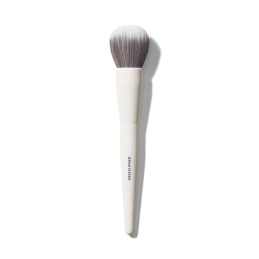 Morphe M102 Rounded Cream & Liquid Foundation Brush with cream handle, MORPHE engraved, and soft tapered grey-white bristles. | M102 Rounded Cream & Liquid Foundation Brush