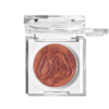 {Drift} Morphe Cloudlight Soft Glow Diffused Blush open compact duo featuring a warm marbled bronze-gold shade and a coral marbled shade