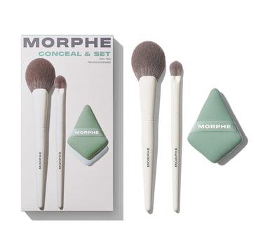 Morphe Conceal & Set Tool Trio box labeled "MORPHE CONCEAL & SET TOOL TRIO TRIO D