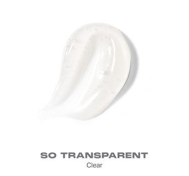 {So Transparent} Dripglass Glazed High Shine Lip Gloss swatch in SO TRANSPARENT Clear showing glossy, wet gel texture.