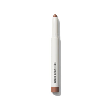 {Refined} Morphe Shapelifter Micro Contour Stick in Refined: white barrel printed MORPHE, warm medium-brown tip and base.