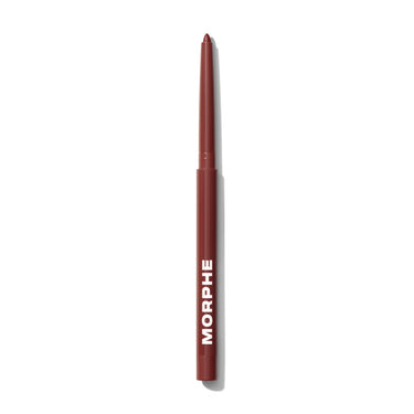 {Other Half} Morphe Soulmatte Filling Gel Lip Liner in deep burgundy-brown with pointed tip and MORPHE printed on barrel.