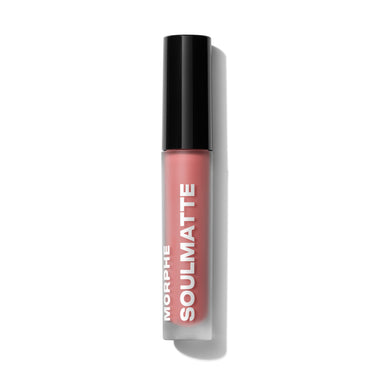 {Dearest} Morphe Soulmatte Velvet Lip Mousse in Dearest, a mauve-rose liquid lipstick in a frosted tube with black cap, labeled MORPHE SOULMATTE.