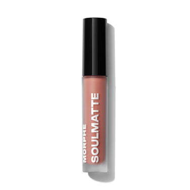{Wifey} Morphe Soulmatte Velvet Lip Mousse in Wifey, a dusty rose nude, in a frosted tube with black cap labeled "MORPHE SOULMATTE."
