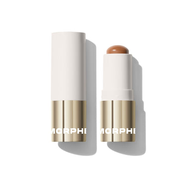 {Ignite} Morphe Sudden Heat Creamy Bronzer Stick in white and gold MORPHE packaging, one capped and one uncapped revealing a warm bronze bullet.