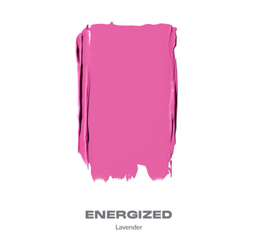 {Energized (lavender)} Swatch of Morphe Huephoric Rush 3 In 1 Silk Blush in ENERGIZED Lavender, a vibrant pink cream texture.