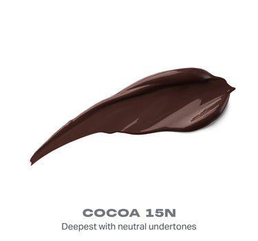 {Cocoa 15n} Wakeup Artist Under Eye Correcting Concealer swatch in COCOA 15N — Deepest with neutral undertones, showing deep brown creamy formula.