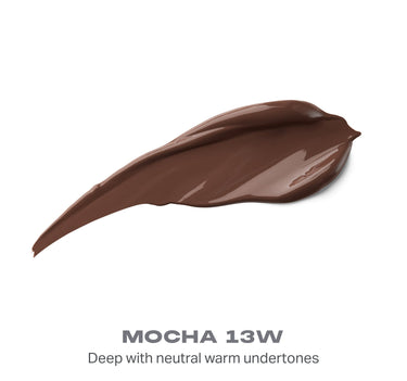 {Mocha 13w} Wakeup Artist Under Eye Correcting Concealer shade swatch in MOCHA 13W — Deep with neutral warm undertones.