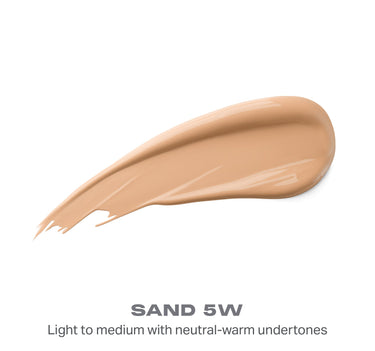 {Sand 5w} Wakeup Artist Under Eye Correcting Concealer swatch in SAND 5W, Light to medium with neutral-warm undertones.