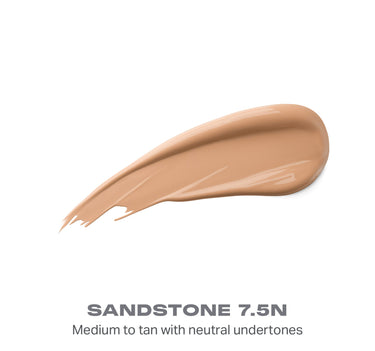 {Sandstone 7.5n} Wakeup Artist Under Eye Correcting Concealer shade swatch in Sandstone 7.5N — Medium to tan with neutral undertones.