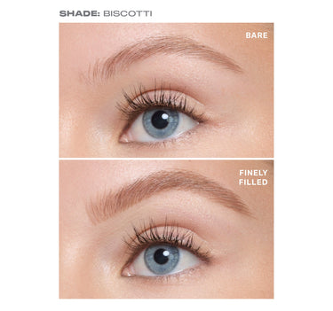 {Biscotti} Nano Brow Pencil before-and-after: SHADE: BISCOTTI — model