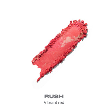 {Rush} Morphe Cloudlight Soft Glow Diffused Blush swatch in Rush, a vibrant red shade