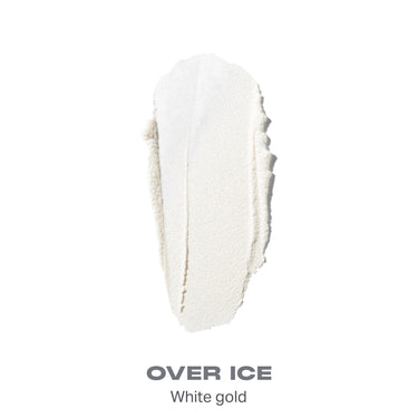 {Over Ice} Dreamlight Gelee Highlighter Stick shade swatch in Over Ice — White gold, a shimmery pearl-white formula.