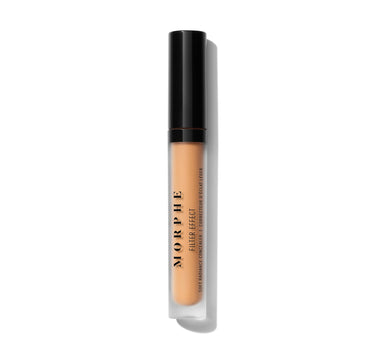 {Filter Rich 28} Morphe Filter Effect Soft Radiance Concealer tube in warm tan shade with black cap, labeled "MORPHE FILTER EFFECT SOFT RADIANCE CONCEALER | CORRECTEUR D