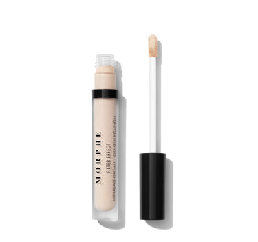 {Filter Light 2} Morphe Filter Effect Soft Radiance Concealer open tube with doe-foot applicator, labeled "MORPHE FILTER EFFECT SOFT RADIANCE CONCEALER | CORRECTEUR D